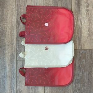 Lululemon reusable shopping bags small size X3 (2 Red + 1 Silver)
